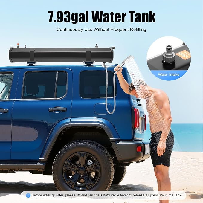 Portable Camping Shower Solar Portable Shower Water Tank - Image 3