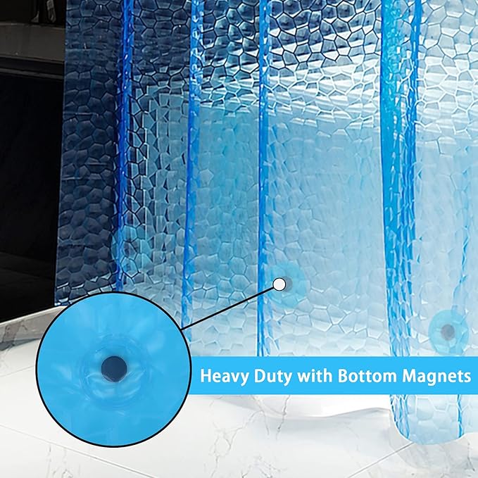 Bostofy Waterproof Shower Curtain Liner EVA Thick Shower Curtain - Image 4