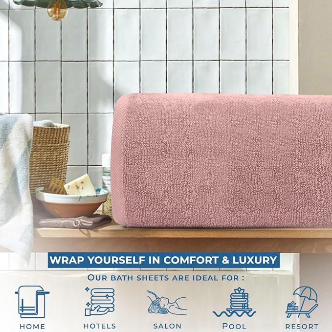 DAN RIVER Pack of 1 Bath Sheet 40x80 Inches, Oversized Towels - Image 5