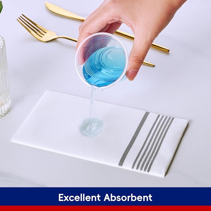 400 Pack Paper Napkins, Disposable Guest Towels Party Dinner Napkins Soft - Image 5