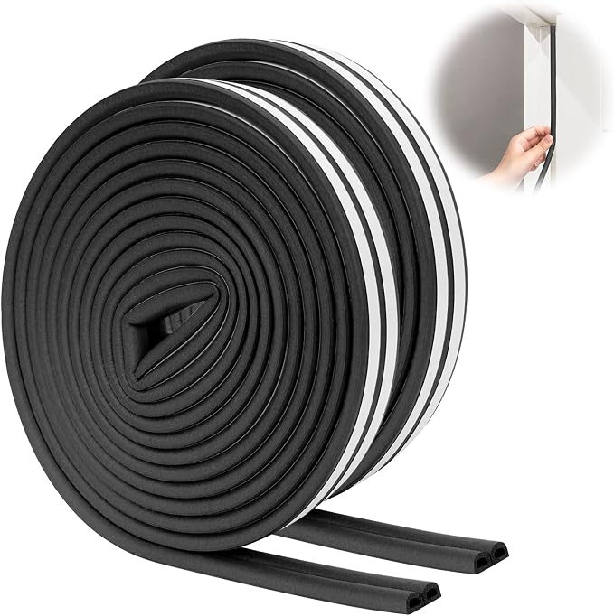 SUNMON Weather Stripping Door Seal, D-Type Strip Weather Stripping Seal Strip by sunmon