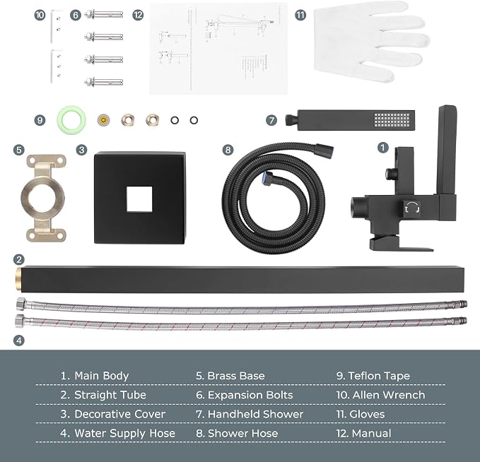 Freestanding Tub Faucet Matte Black: ALEASHA High Flow Max 6.74 GPM Free - Image 9