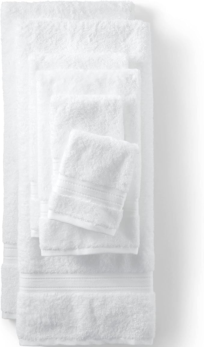 Lands' End Supima Towel White Washcloth Set - Image 2