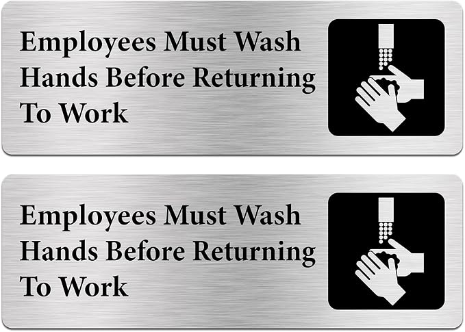 Employees Must Wash Hands Signs, Wash Hands Signs by Silvivao