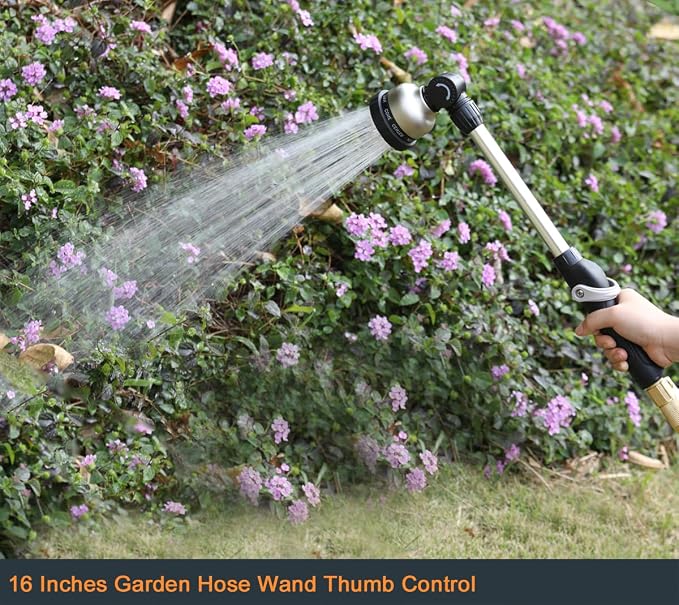 ESOW Garden Hose Watering Wand, 16 Inches Sprayer Wand, 9 Watering Patterns - Image 4