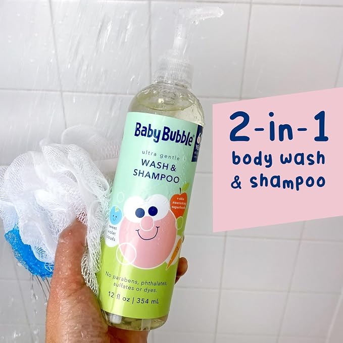 Mr. Bubble Baby Bubble Ultra Gentle Body Wash & Shampoo, Sweet Violet Clouds - Image 6