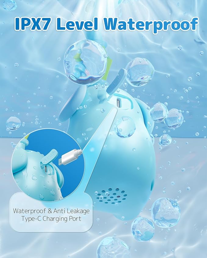 Baby Bath Shower Head with Water Thermometer, 3-in-1 Rechargeable Bath Toys - Image 4