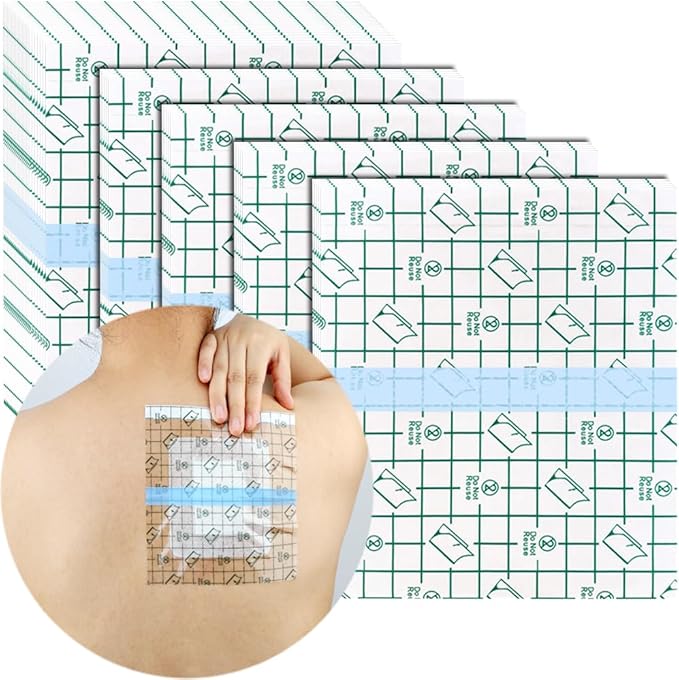 Tattoo Aftercare Bandage 6x6 inch Second Skin Healing Protective Clear Adhesive by Hola+Health