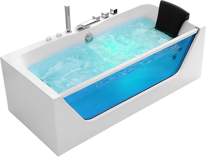 Empava 67 in. Acrylic Alcove Whirlpool Bathtub by Empava