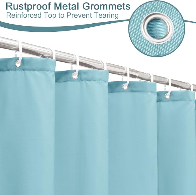 AooHome Extra Long Shower Liner, Fabric Bathroom Curtain - Image 6