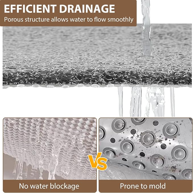 Shower Mat Non Slip: 59 x 35.4 Inch Extra Large Shower Mats - Image 6