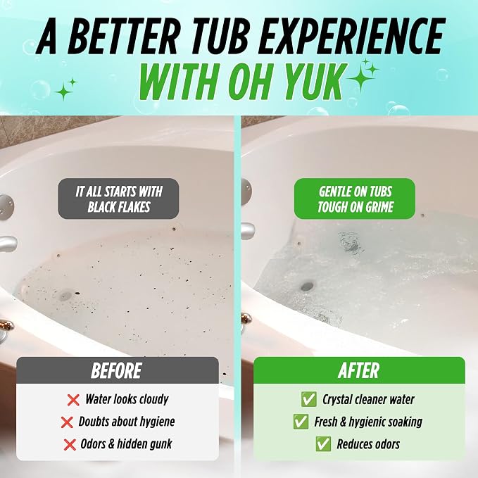 Oh Yuk Jetted Bathtub Cleaner for Jet Tubs, Whirlpools, The Most Effective - Image 4