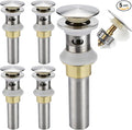 Bathroom Sink Drain, 5 Pack Drain Stopper Bathroom Sink by Rockgoya