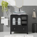 30-Inch Black Bathroom Vanity by Solidee