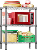 IZEUK 3-Tier Heavy Duty Steel Storage Shelves, Metal Shelf Wire Shelving Rack by IZEUK