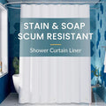 Titanker White Shower Curtain Liner 72 x 84 Extra Long Shower Liner Plastic by Titanker