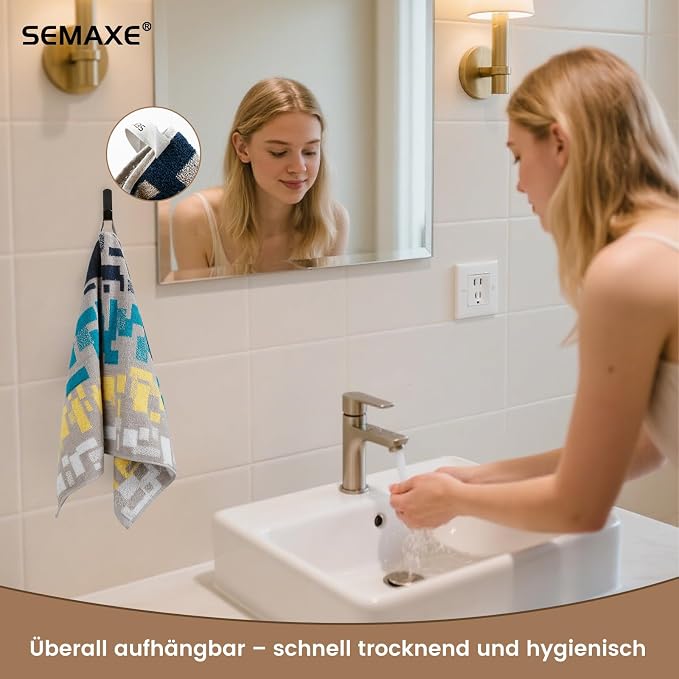 SEMAXE 12 Pack Hand Towels for Bathroom, 100% Cotton Towels - Image 5