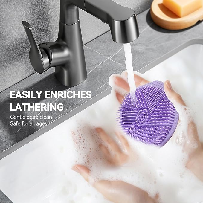 Dual-Sided Silicone Body Scrubber as Stocking Stuffers, Silicone Loofah - Image 4