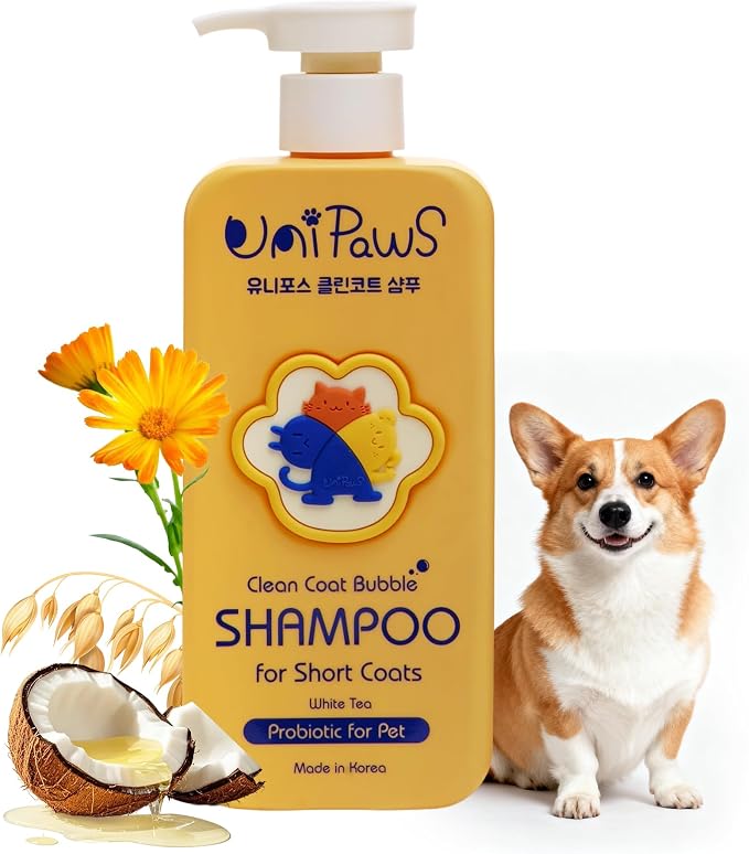Unipaws Probiotic Dog Shampoo for Short-Haired Coats – Itch Relief, Deodorizing by UnipawsCare