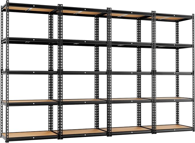 LEVELEVE 5-Tier Storage Shelving Unit, 2020 lbs Capacity, Heavy Duty Adjustable by Enjoyyourlife