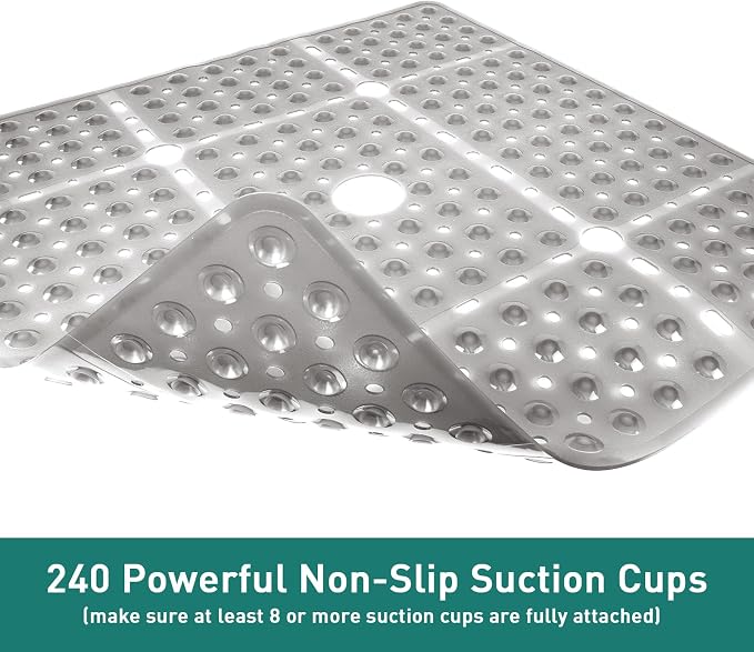 Large Square Shower Mat Non Slip 27 x 27 Inch, Soft Bath Mat Tub Mat - Image 4