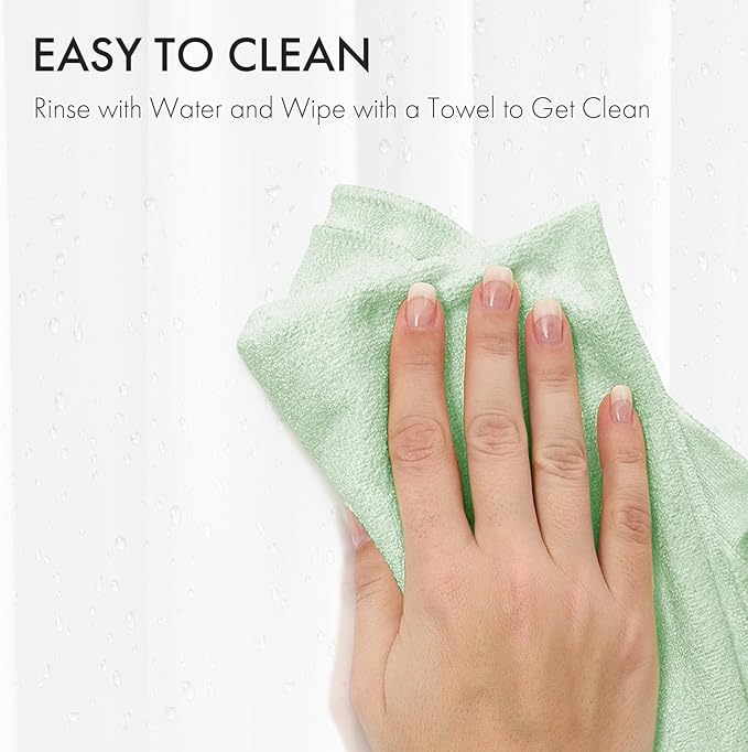 AmazerBath Shower Curtain Liner 2 Pack, 72 x 72 Inches PEVA Plastic Shower Liner - Image 5