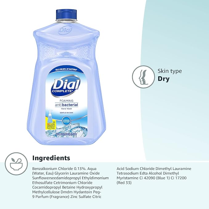 Dial Antibacterial Defense Foaming Hand Soap + Aloe, Spring Water Scent - Image 11