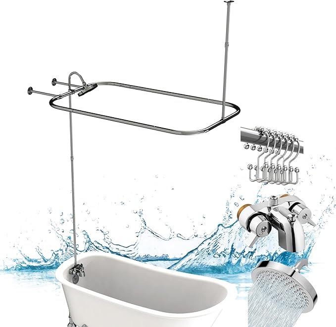 Clawfoot Tub Shower Kit, Add On Shower Units by Unknown