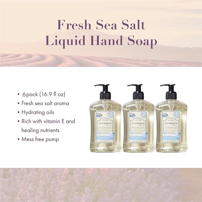 A LA MAISON French Liquid Hand Soap, Fresh Sea Salt - Image 2