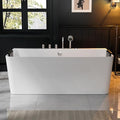 Empava 67 inch Whirlpool Bathtub, Acrylic Freestanding Tub Hydromassage by Empava