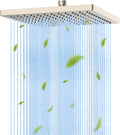 Hibbent Thickness Metal Rain Shower Head, Square Bathroom Waterfall Shower Heads by Hibbent