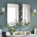 Bathroom Medicine Cabinet with Mirror 24x30Inch, Mirrored Cabinets with Sturdy by Unknown
