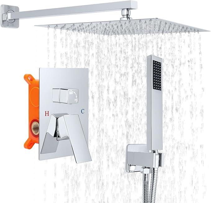 Bathroom Shower Faucet Set，10 Inch Rain Shower Head by Unknown