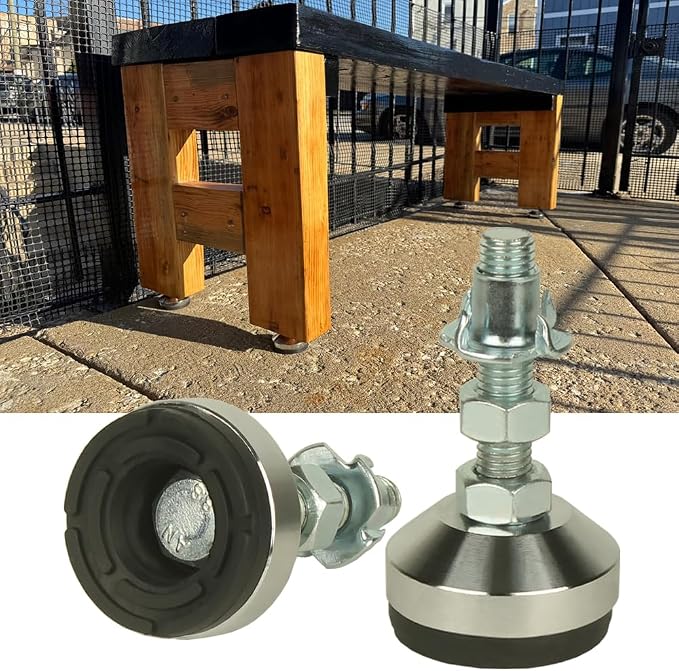 Heavy Duty Adjustable Legs, Leg Leveler 1.96" Dia Base, Adjustable Leveling - Image 4