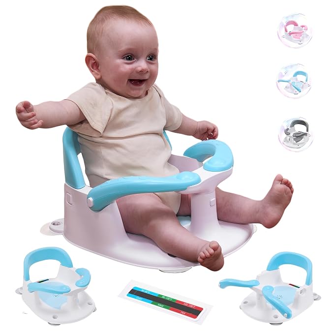 Baby Bath seat for Babies 6 Months & up, 360° Stable Toddler Bath Chair by WddbbBabyBathSeatStress-freebondingtimewithyourbaby