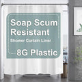 AmazerBath White Shower Curtain Liner, 70 x 72 Inches EVA 8G Heavy Duty Plastic by AmazerBath