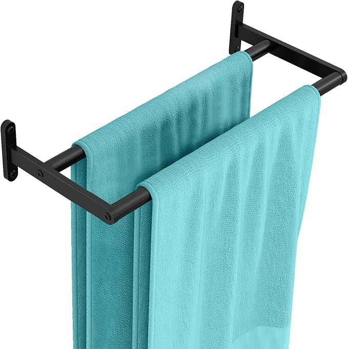Double Towel Bars for Bathroom, Taaji 16 Inch Bath Towel Bar Wall Mounted by Taaji