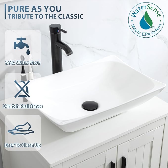 eclife 24" Modern Bathroom Vanity Sink Combo Freestanding Cabinet - Image 6