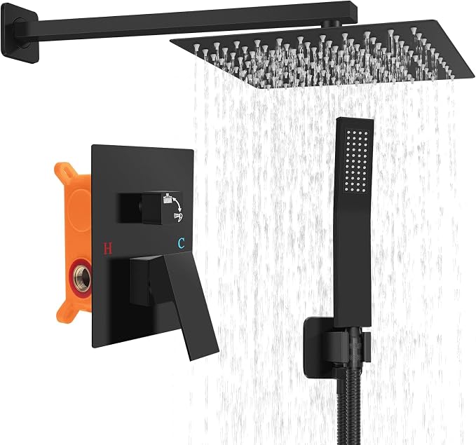 Bathroom Shower Faucet Set，12 Inch Rain Shower Head by Unknown