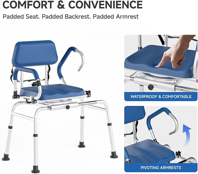 Sliding Shower Chair Tub Transfer Bench - Image 4