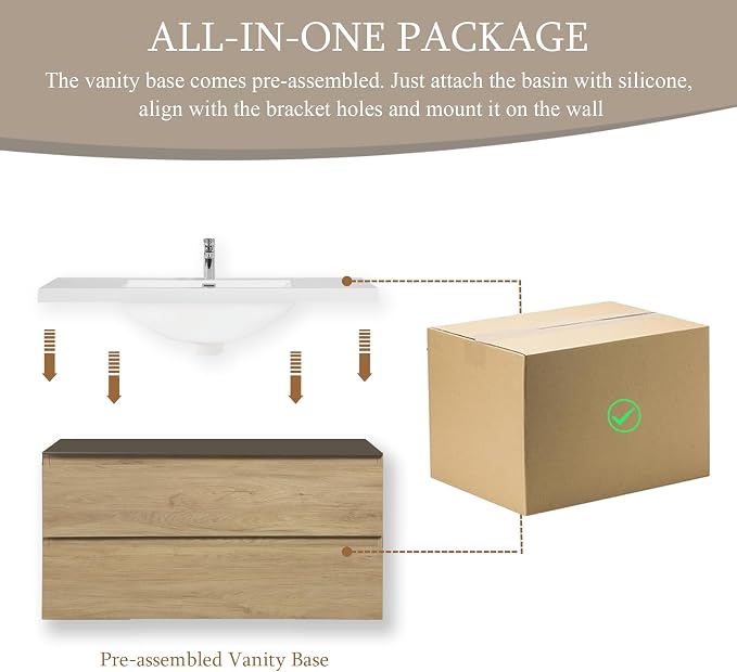 42 Inch Floating Bathroom Vanity - Image 6