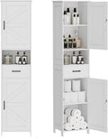 Homhedy 67" H Tall Bathroom Storage Cabinet by Homhedy
