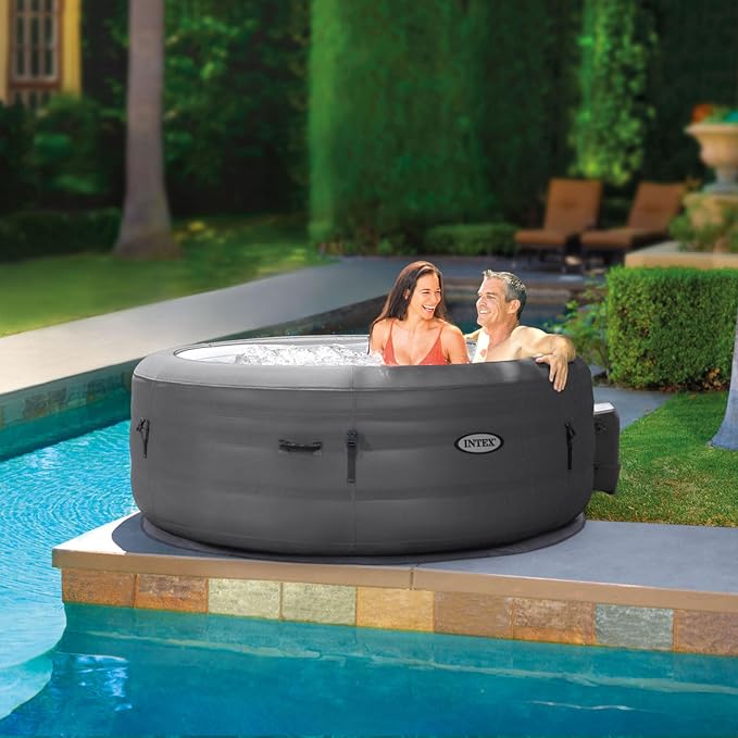 INTEX 28483E SimpleSpa Inflatable Hot Tub 4 Person Bubble Massage Spa: Includes - Image 7