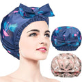 2 PCS Waterproof Shower Caps, Oversized Adjustable Hair Cap by WINSTECK
