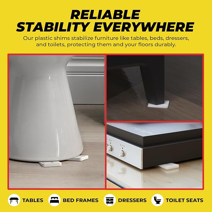 Plastic Shim Wedge Set Nonslip Furniture Levelers Combo Kit 6 Rigid and 6 - Image 5