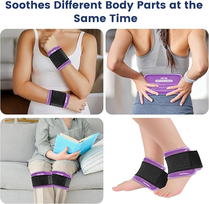 REVIX Ice Packs for Injuries Reusable, 2 Packs Hot & Cold Gel Ice Packs - Image 4