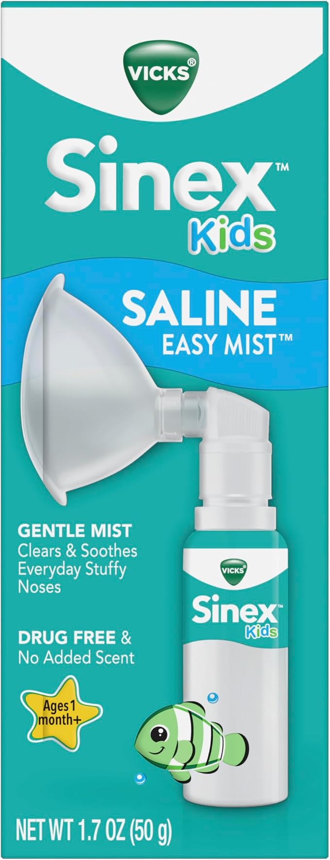 Vicks Sinex Kids Saline Easy Mist Refill, Drug Free Saline, Ages 1 Month+ - Image 12