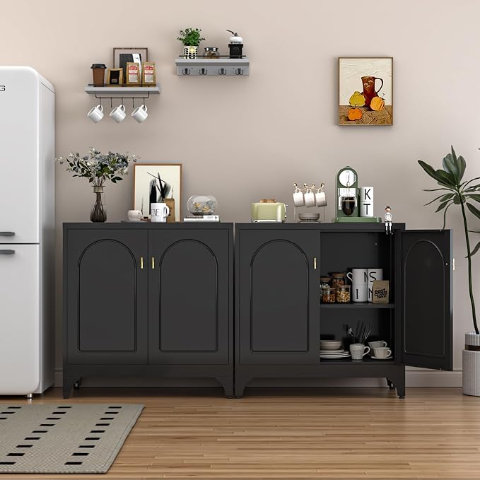 Metal Sideboard Buffet Cabinet - Image 4