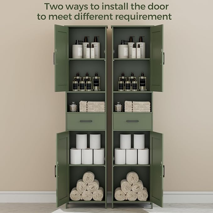 Homhedy 67" H Tall Bathroom Storage Cabinet - Image 4