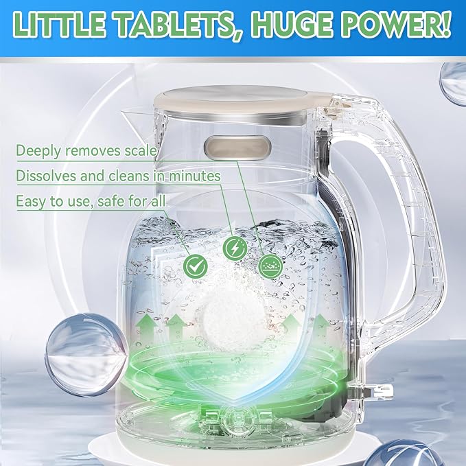 Kettle Descaler Tablet, 36 Pack Kettle Cleaner Removes Hard Water Buildup - Image 3